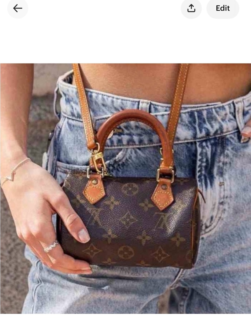 Authentic Louis Vuitton rare Mini speedy sac with strap